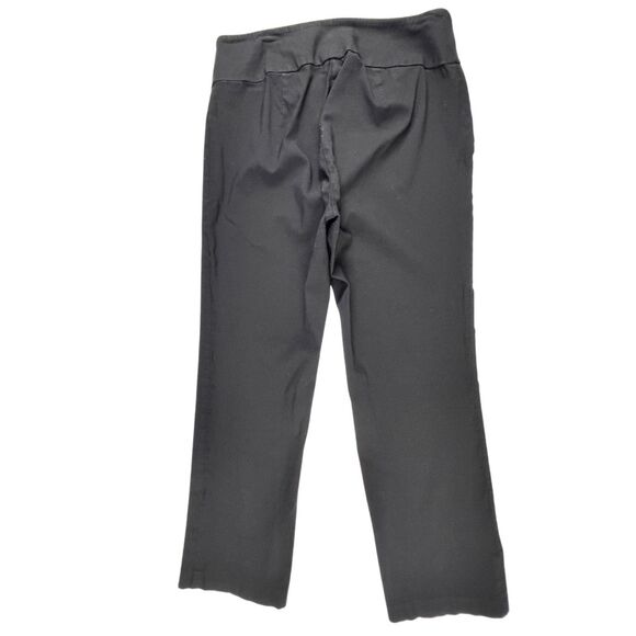 Alyx Pants 2X Black Short Stretch Straight Leg Knit Pull On Easy Wear Slacks - Picture 2 of 10